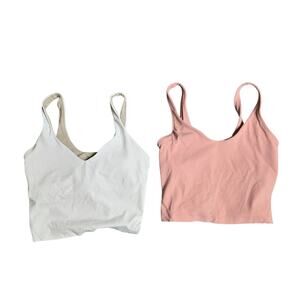 Lululemon Align Women's Tank Bundle Size: 2 Pink/White